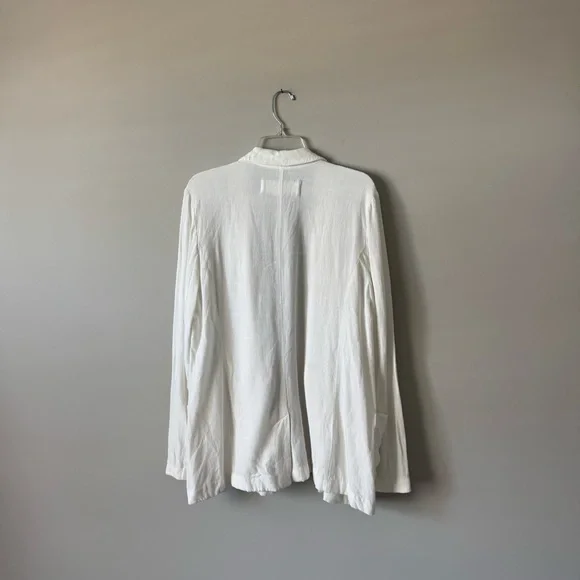 Treasure & Bond Bouncy Oversized Linen Cotton Blend Blazer Top - Picture 5 of 7